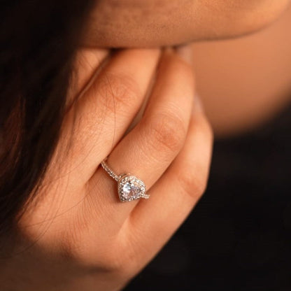 Heart Shape 925 Sterling Silver Ring