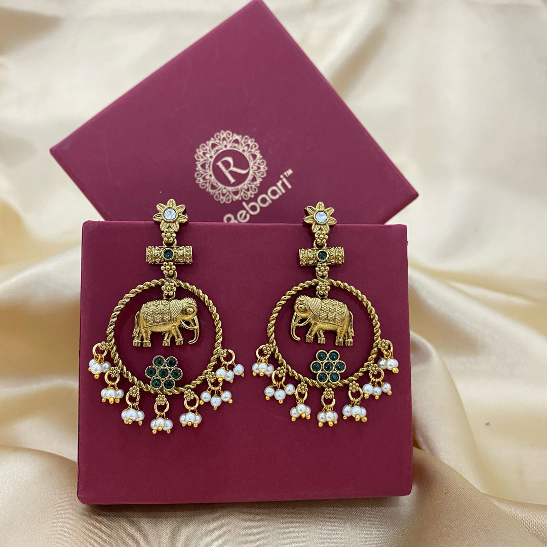 Elephant Design Antique Earrings