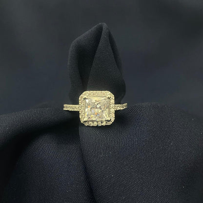 Princess Cut Design 925 Sterling Silver Ring