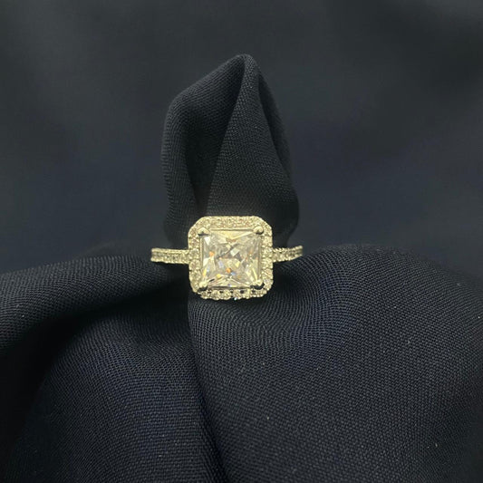 Princess Cut Design 925 Sterling Silver Ring