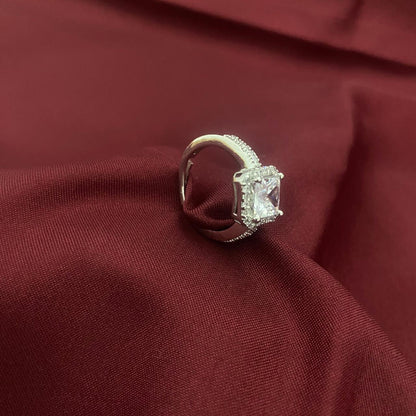 Princess Cut Design 925 Sterling Silver Ring