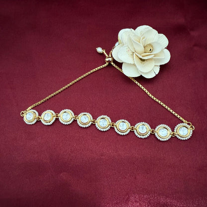 Round Polki Kundan Bracelet