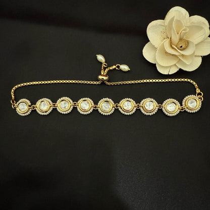 Round Polki Kundan Bracelet