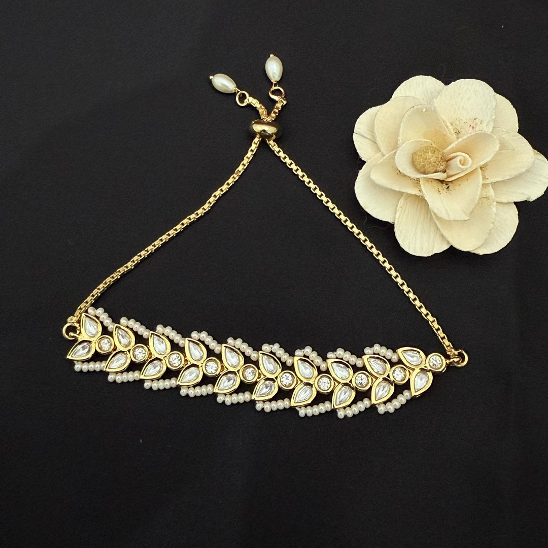 Adjustable Kundan Polki Bracelet
