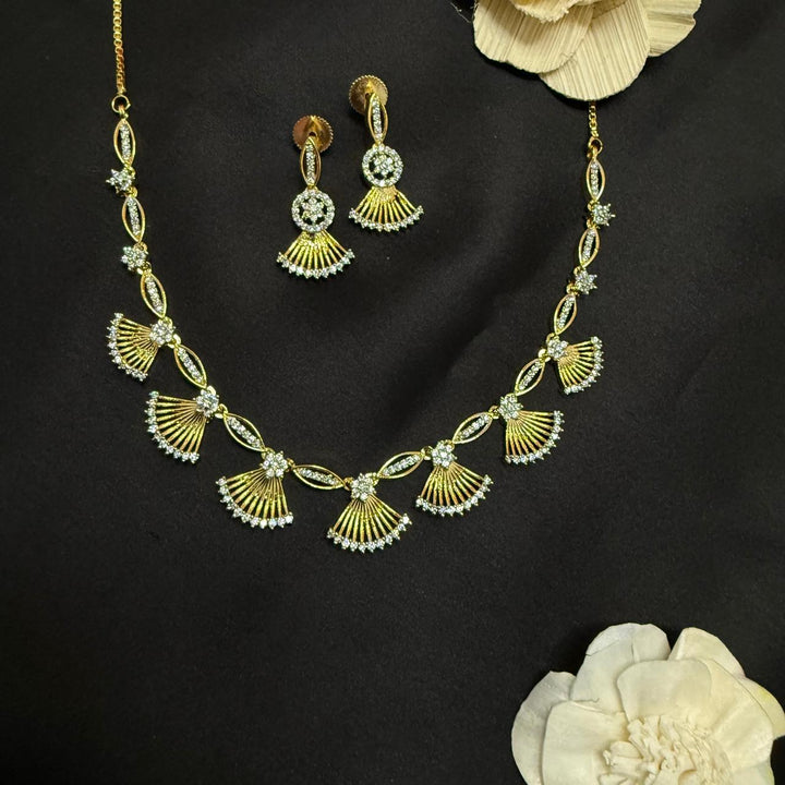 Gold Plated Zircon Necklace Set