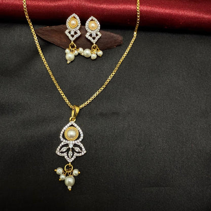American Diamond Pendant Set