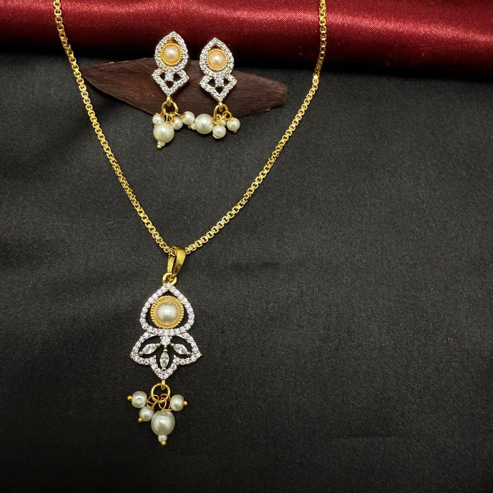 American Diamond Pendant Set