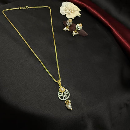 Zircon Chain Pendant Set