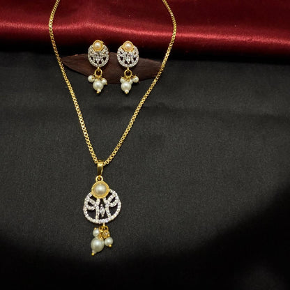 Zircon Chain Pendant Set