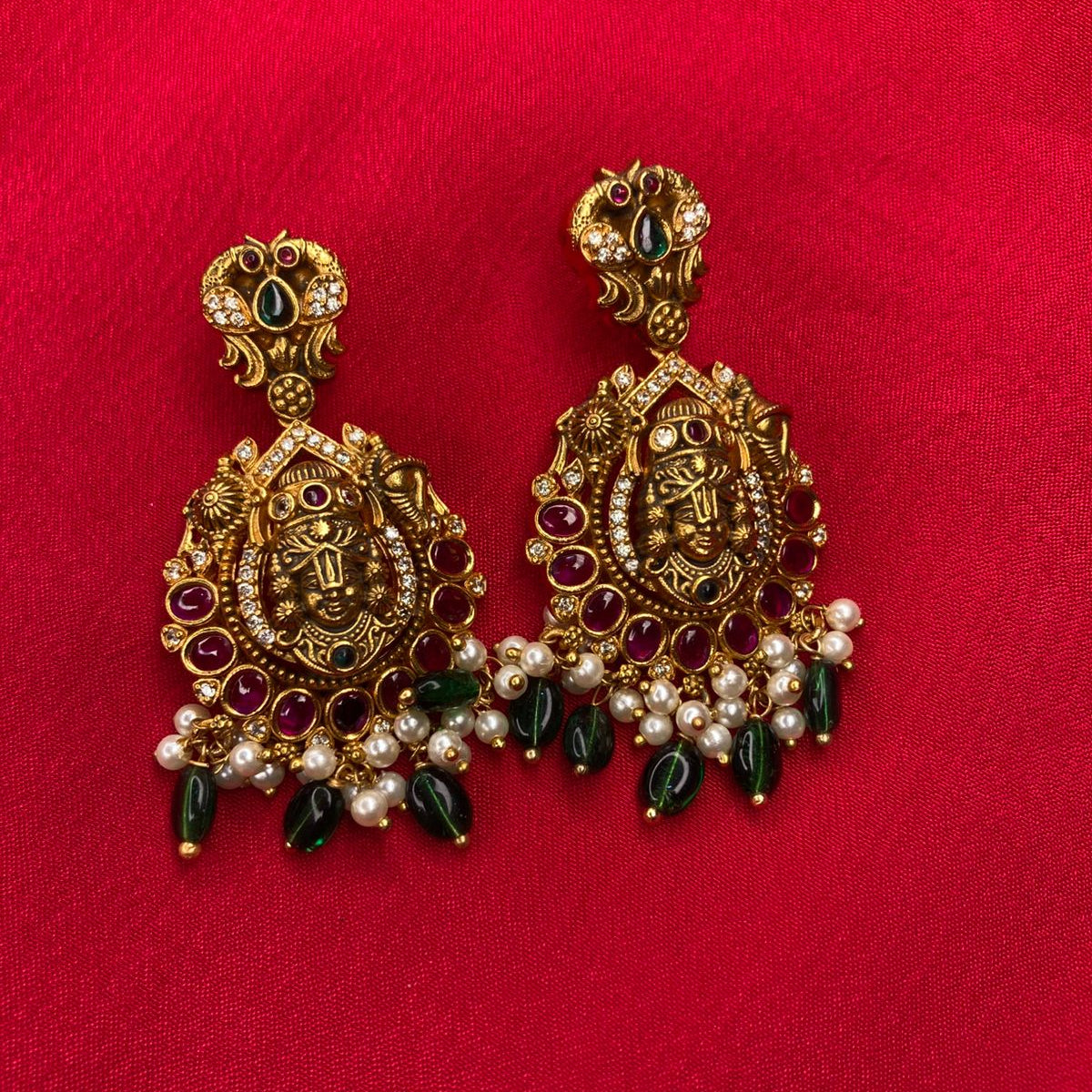 Antique peacock design Earrings