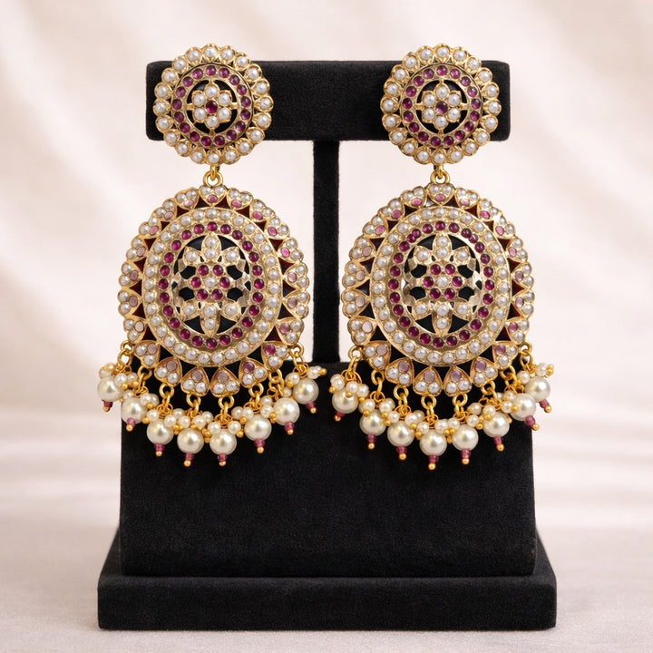 Fine Pearl Chandbali Earrings