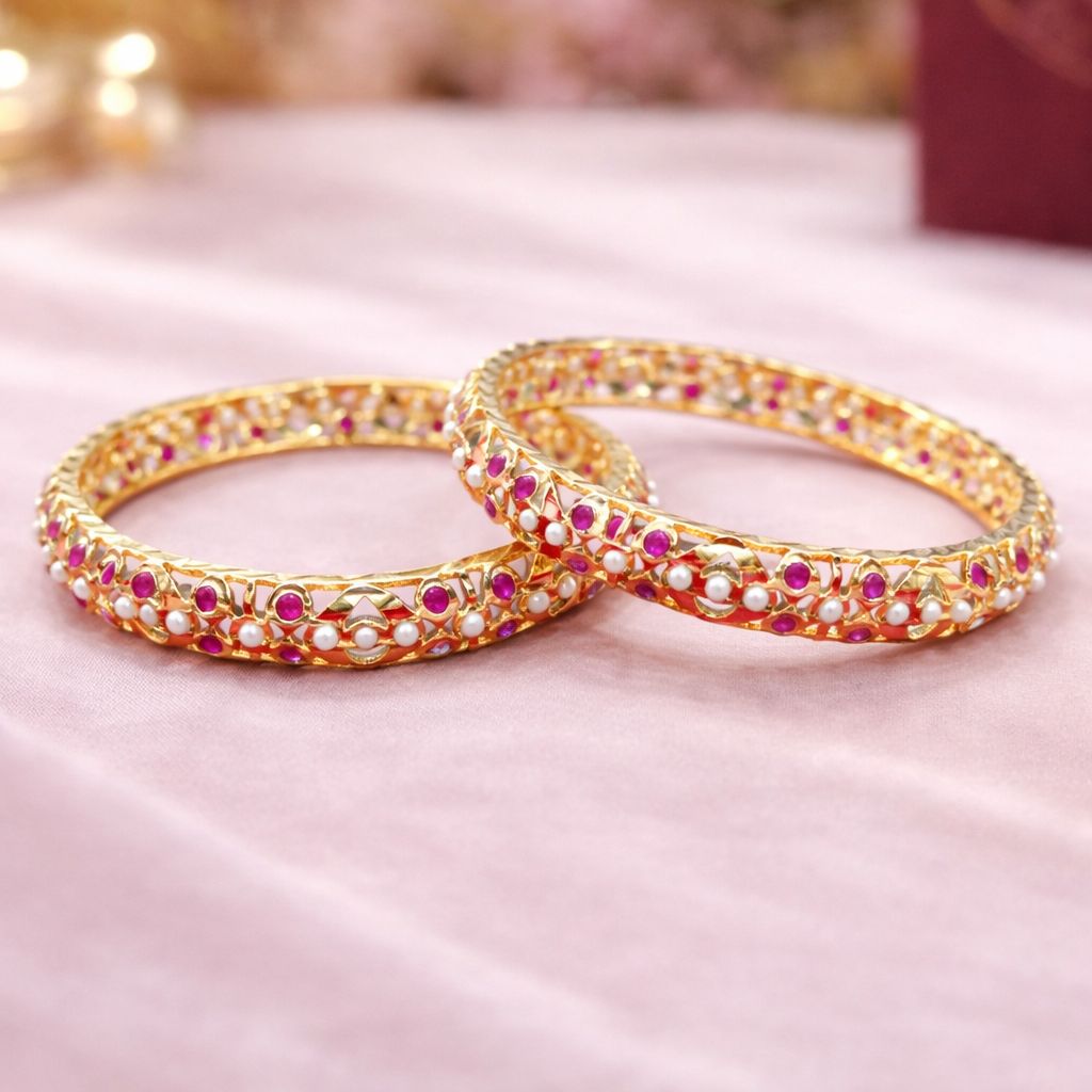 Indian Bangles Pearl Studded