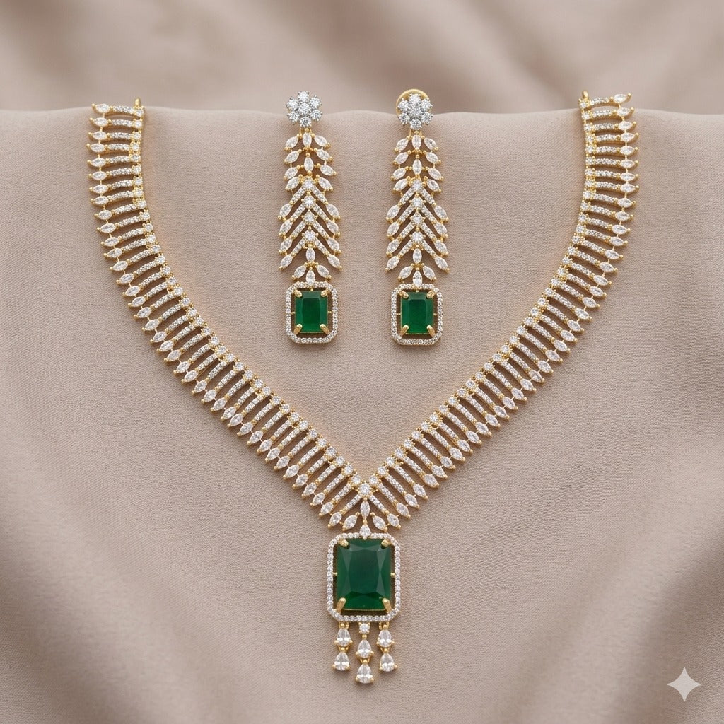 American Diamond Necklace Set