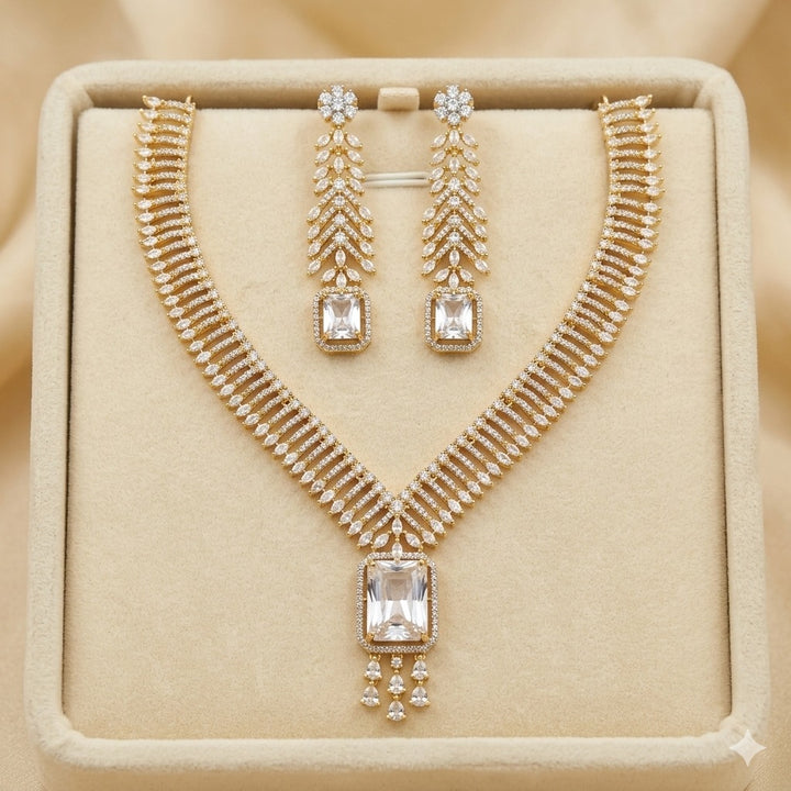 American Diamond Necklace Set