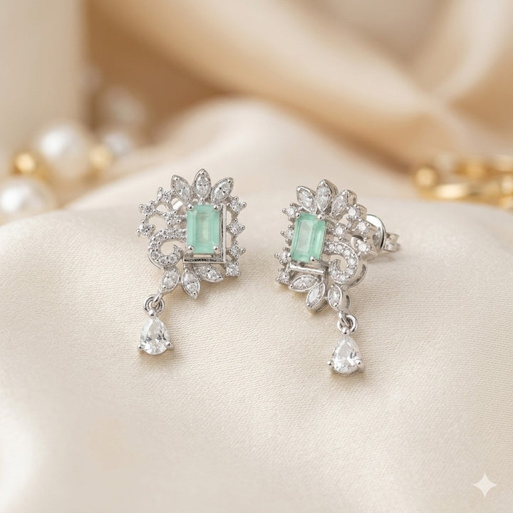 Orlenna Shine American Diamond Earrings