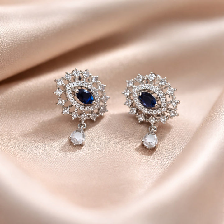 Sparkling Zircon Stud Earrings
