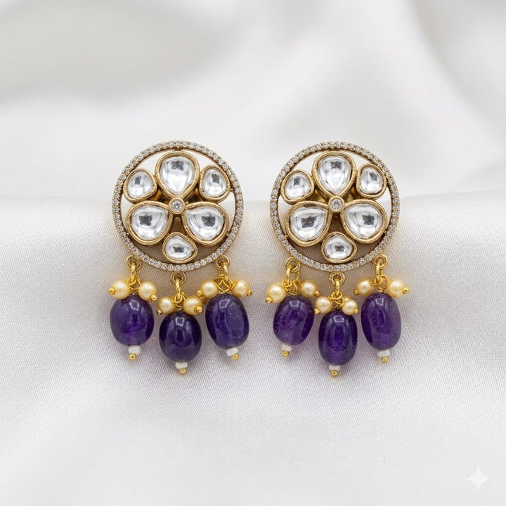 Kundan Polki Stud Earrings