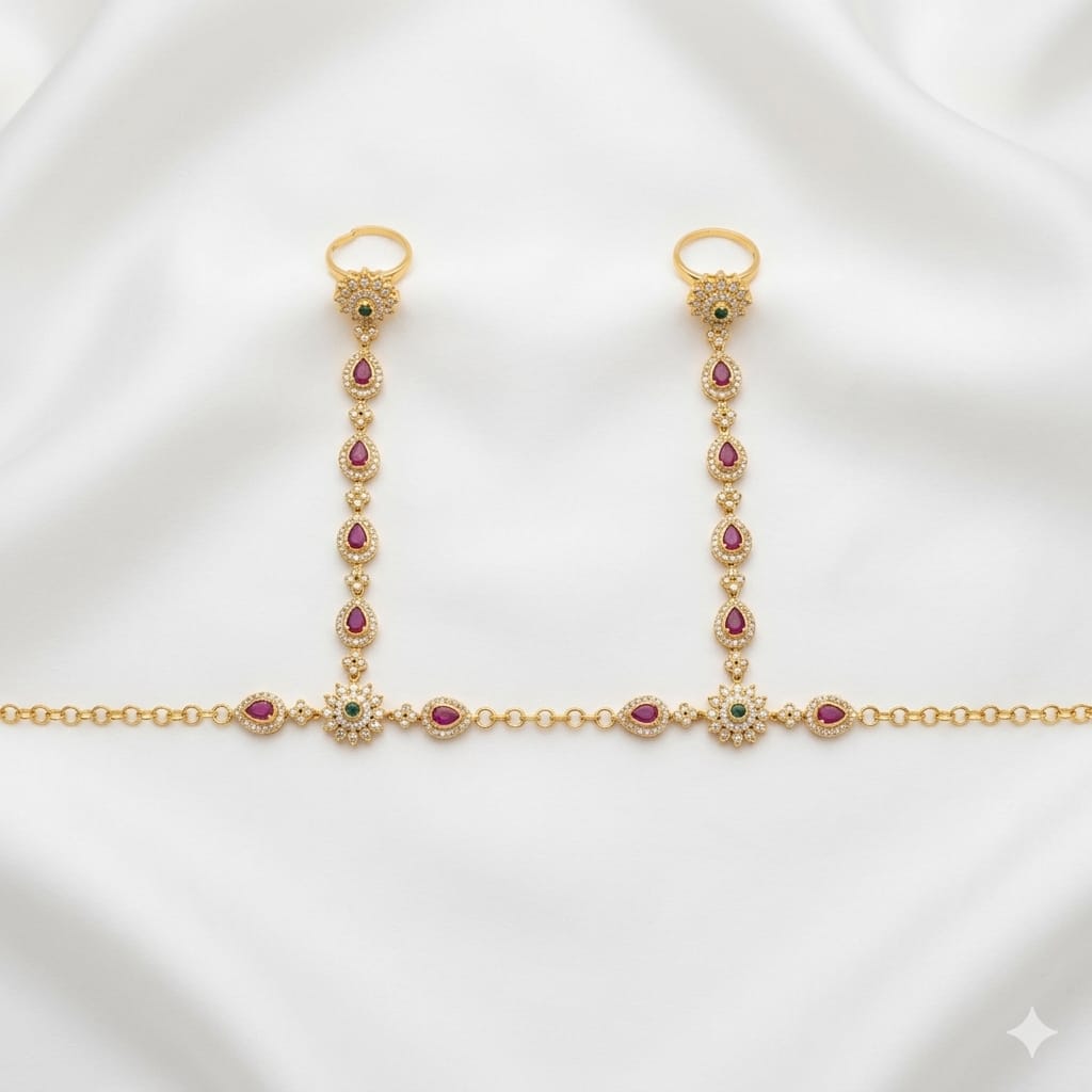 Gold Plated  Antique Hathphool