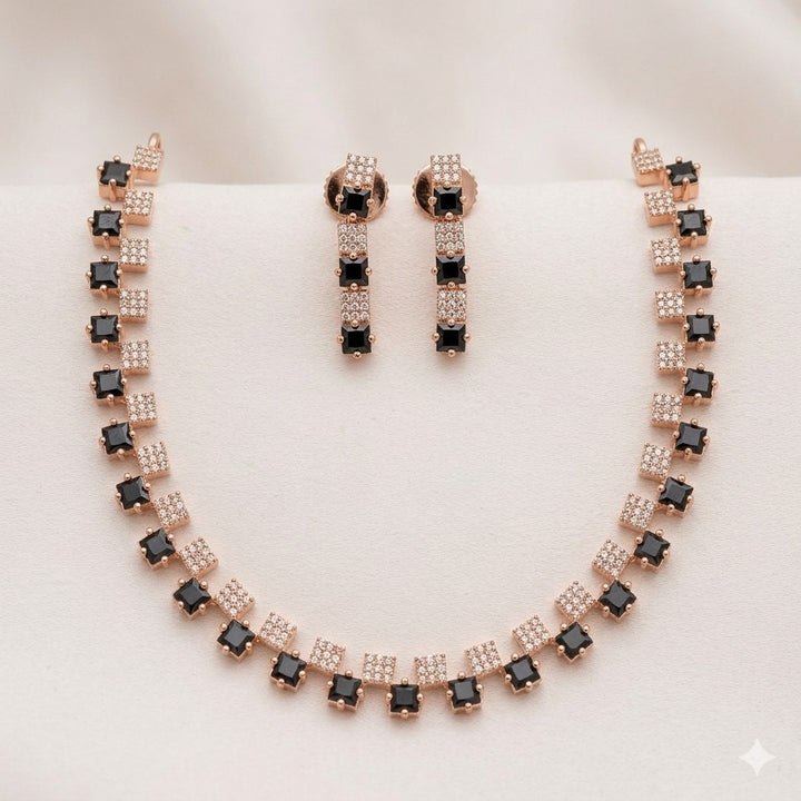 Sparkling Zircon Necklace Set