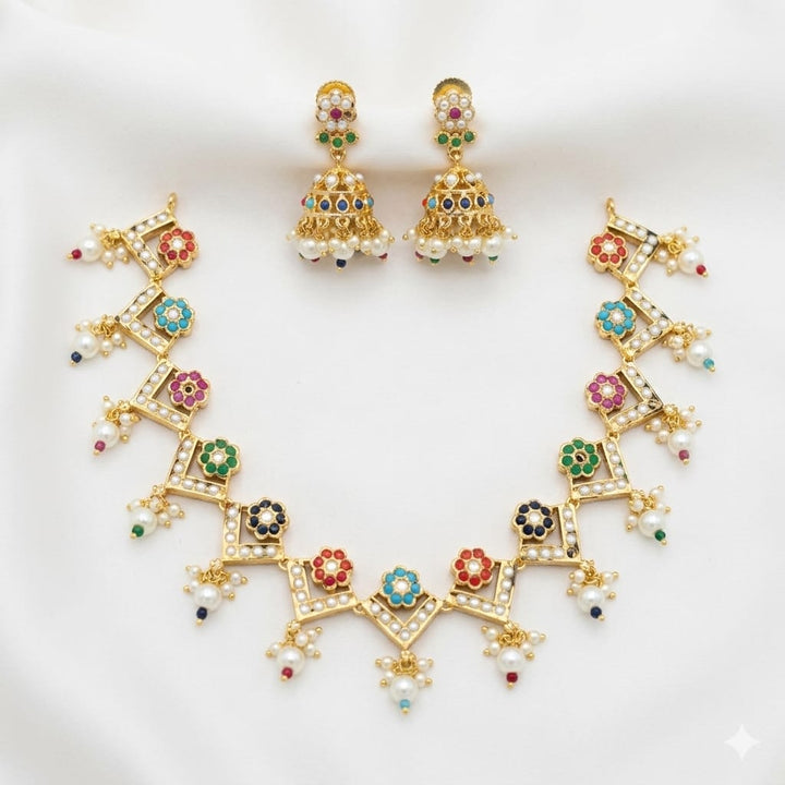 Jadaau Pearl Necklace Set