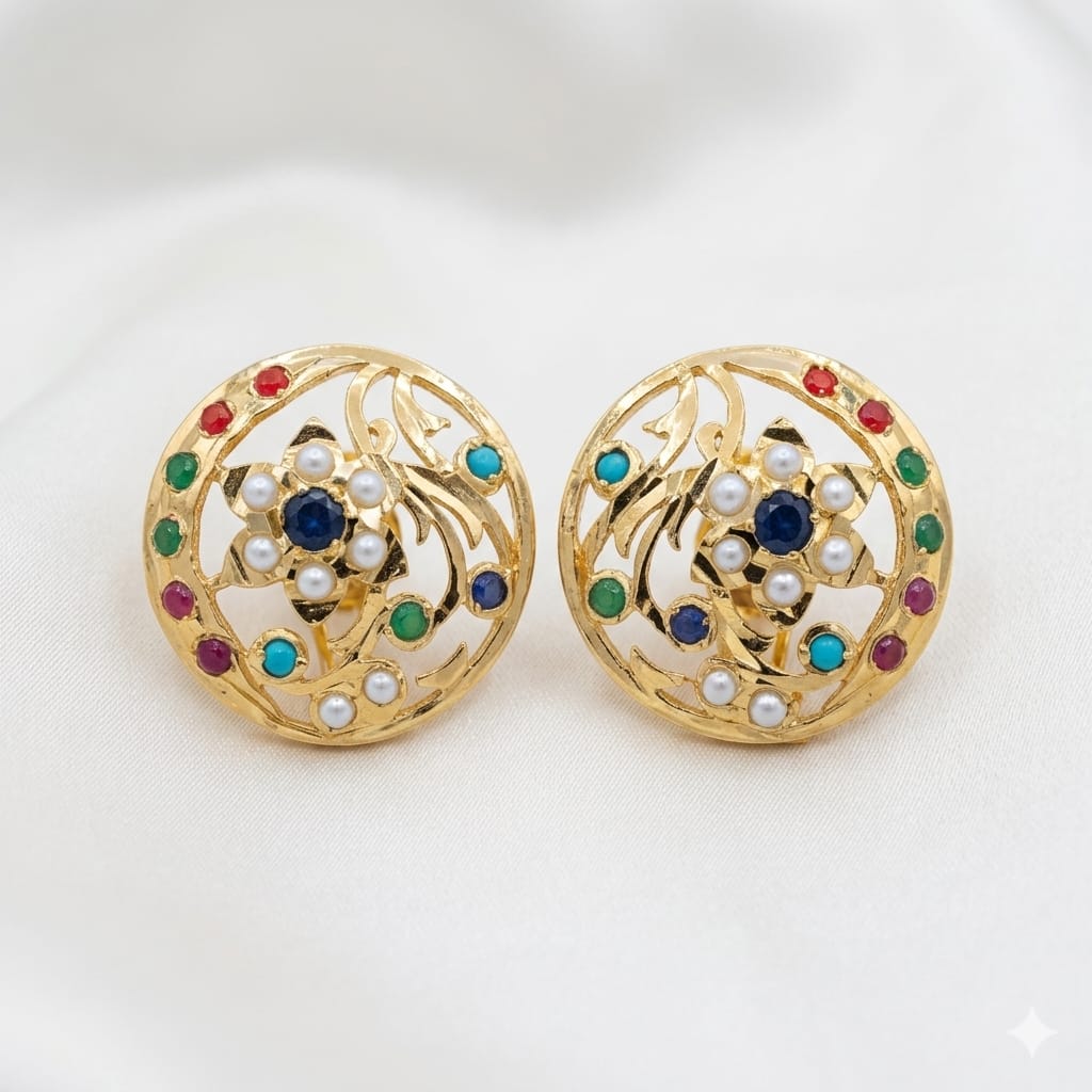 Small Round Pearl Studs