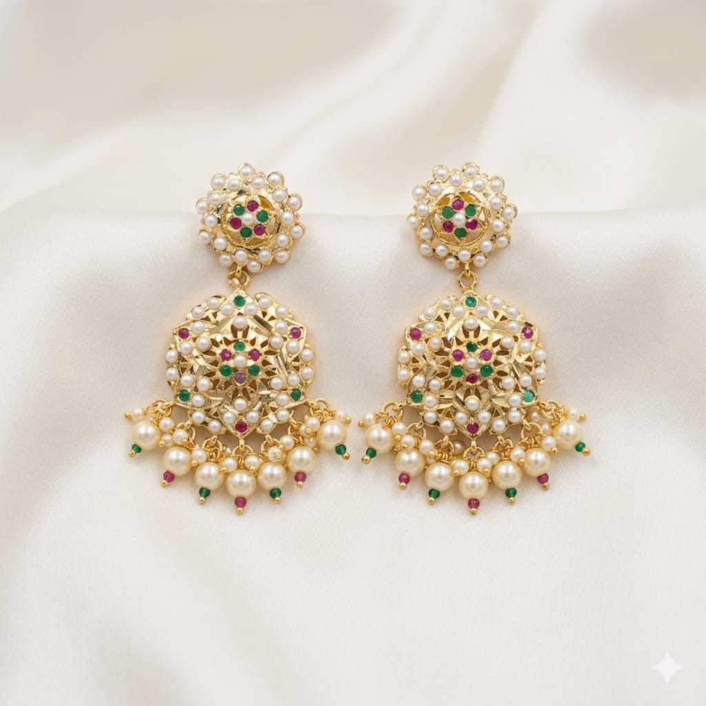 Elegant Jadaau Pearl Earrings