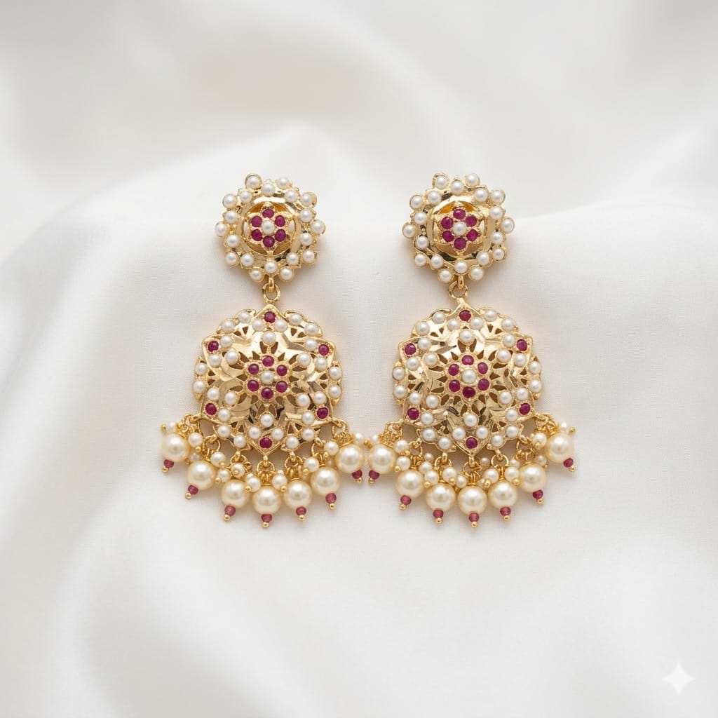 Elegant Jadaau Pearl Earrings