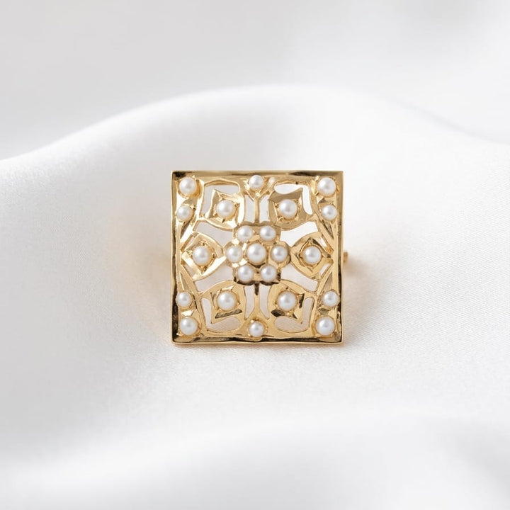 Elegant Designer Jadaau Pearl Ring