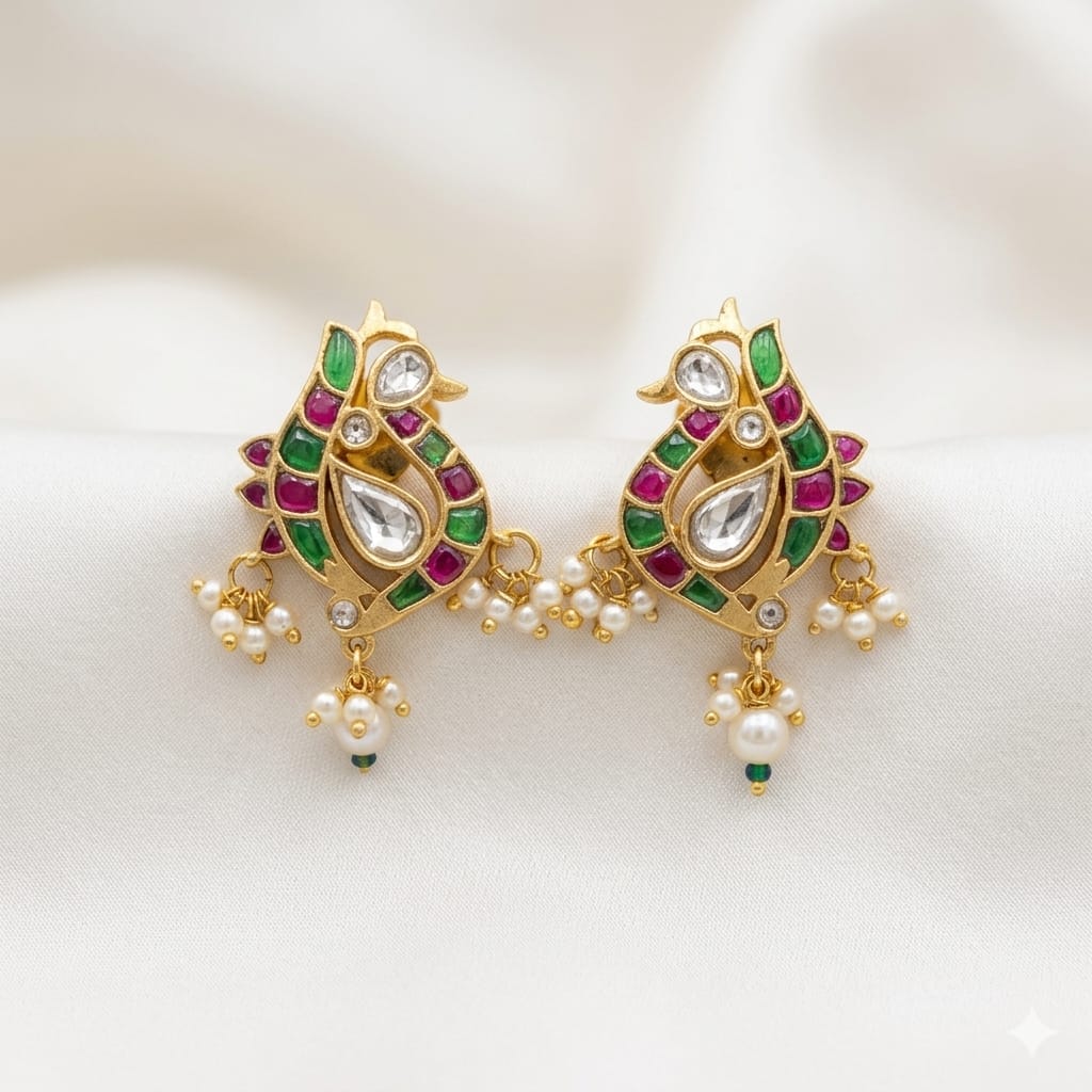 Designer Kundan Polki Earrings