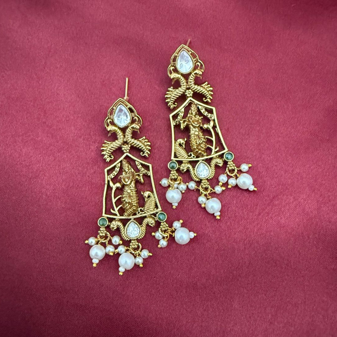 Lord Krishna Antique Earrings