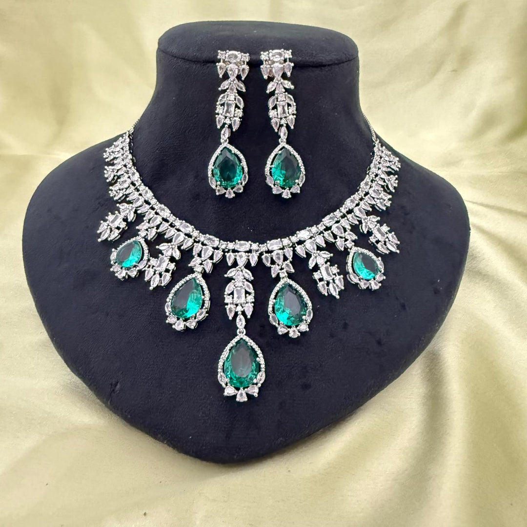 Immitation Stone Zircon Necklace Set
