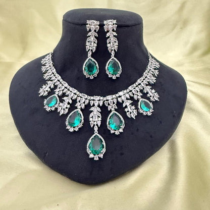Immitation Stone Zircon Necklace Set