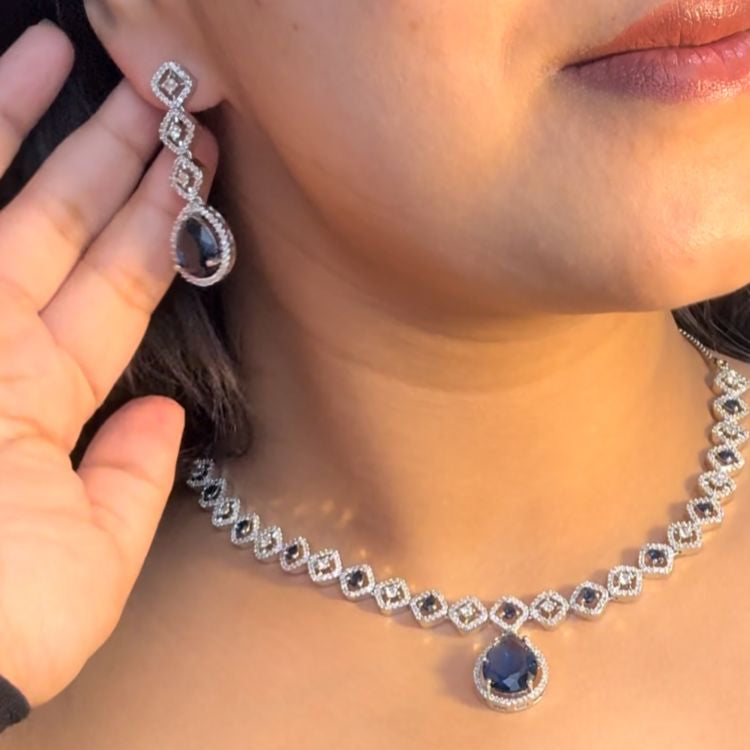 Peardrop Zircon Necklace Set