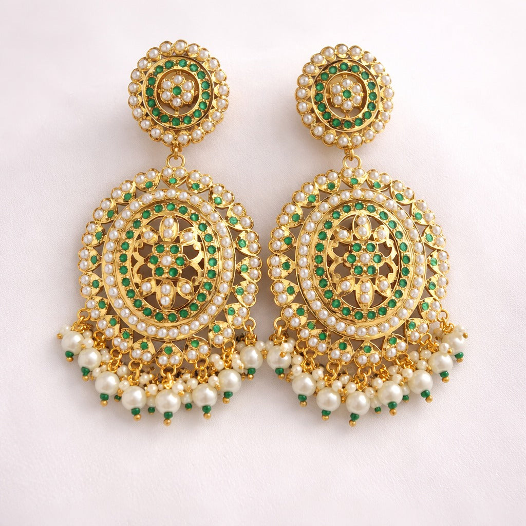 Fine Pearl Chandbali Earrings