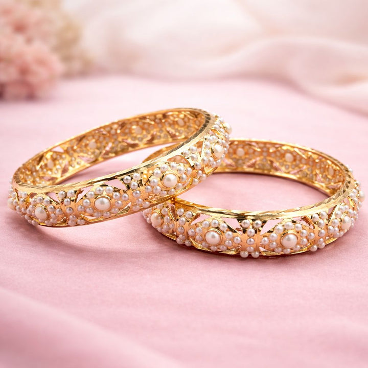 Pearl Studded Traditional Indian Bangles
