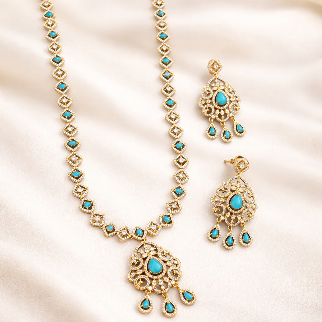 Elegant Pearl Set Necklace Set