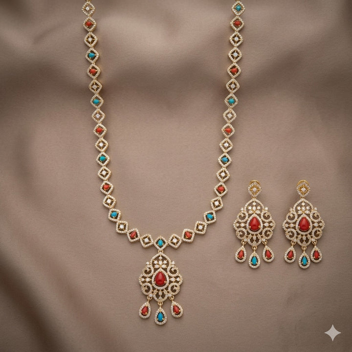 Elegant Pearl Set Necklace Set