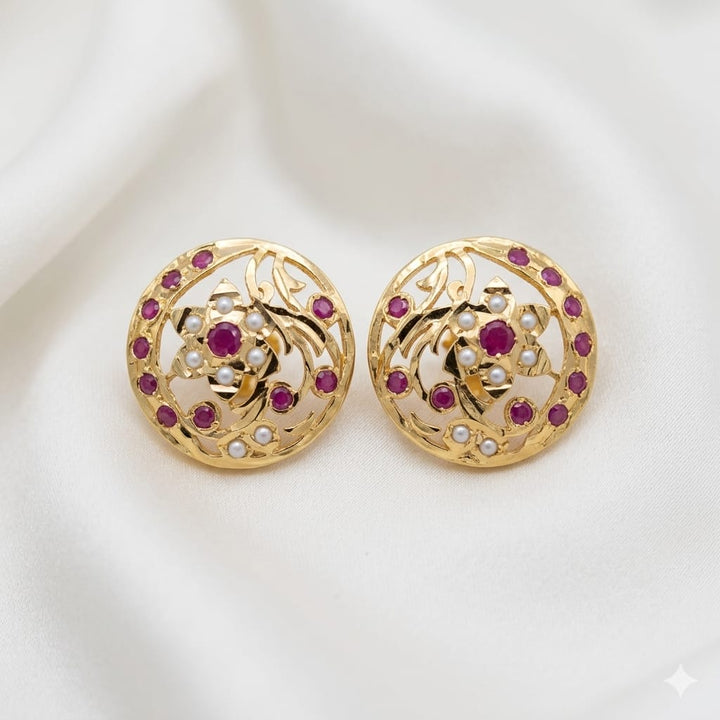 Small Round Pearl Studs