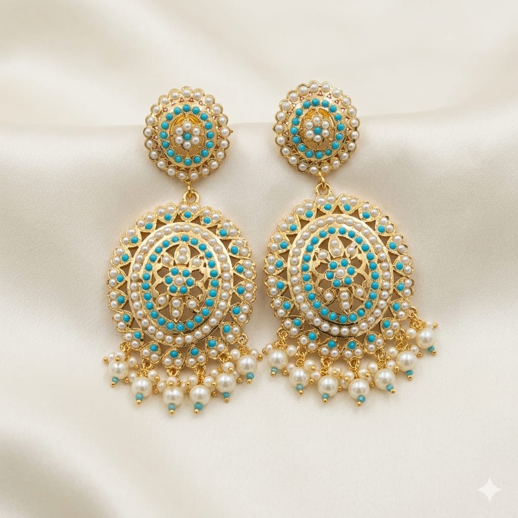Pearl Chandbali Earrings