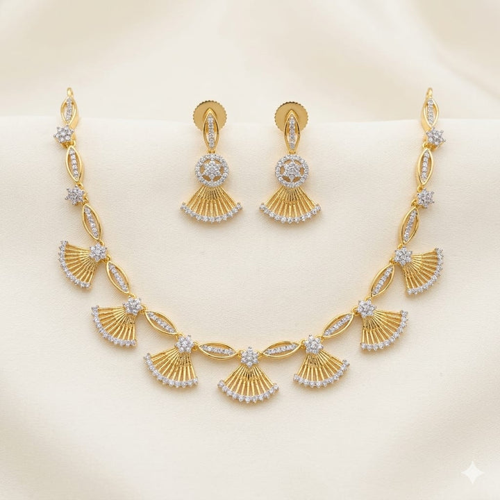 Gold Plated Zircon Necklace Set