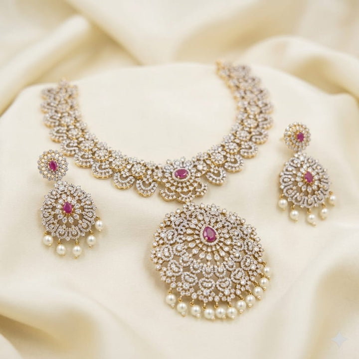 Elegant Zircon Necklace Set
