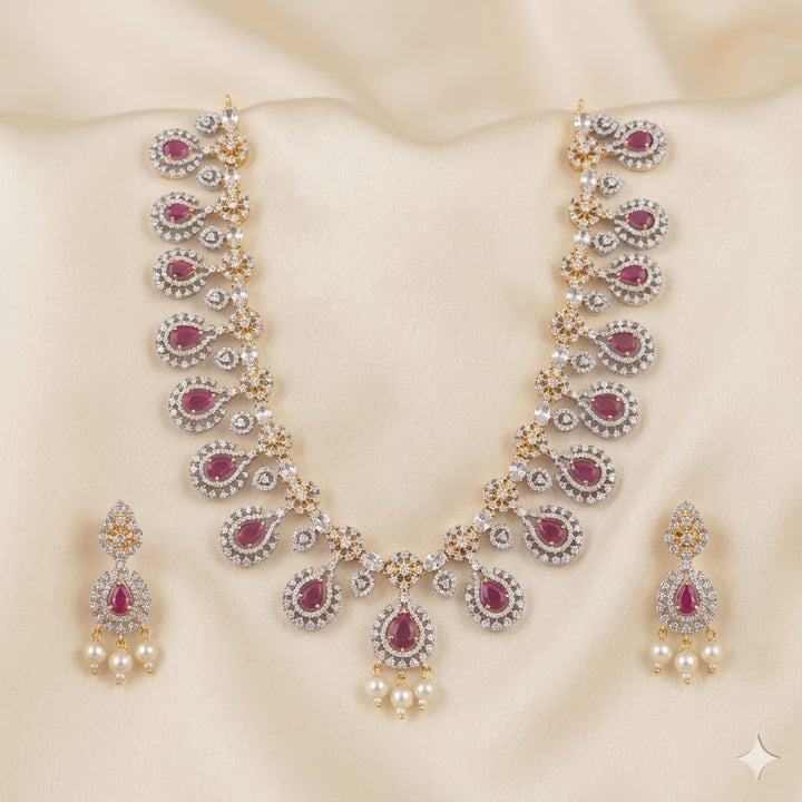 Designer Zircon Necklace Set