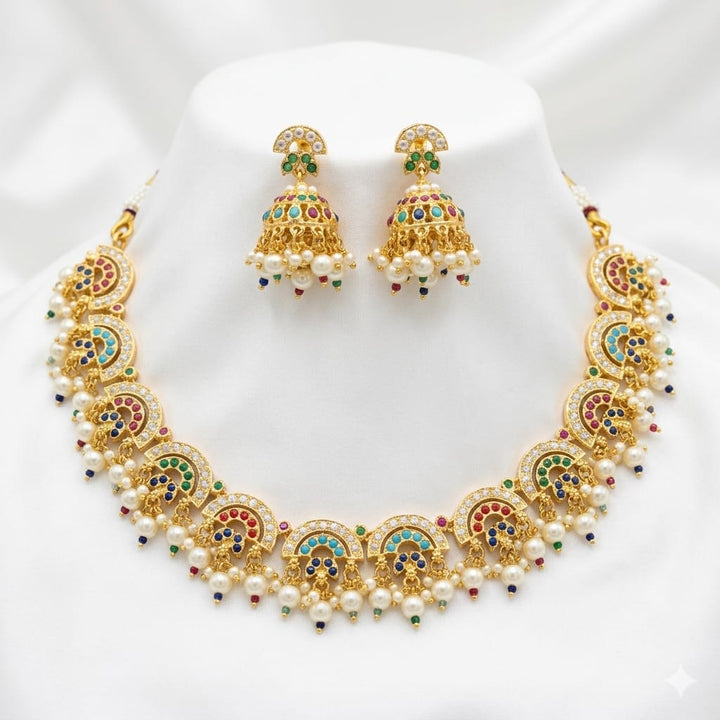 Pearl Necklace Set Jhumka