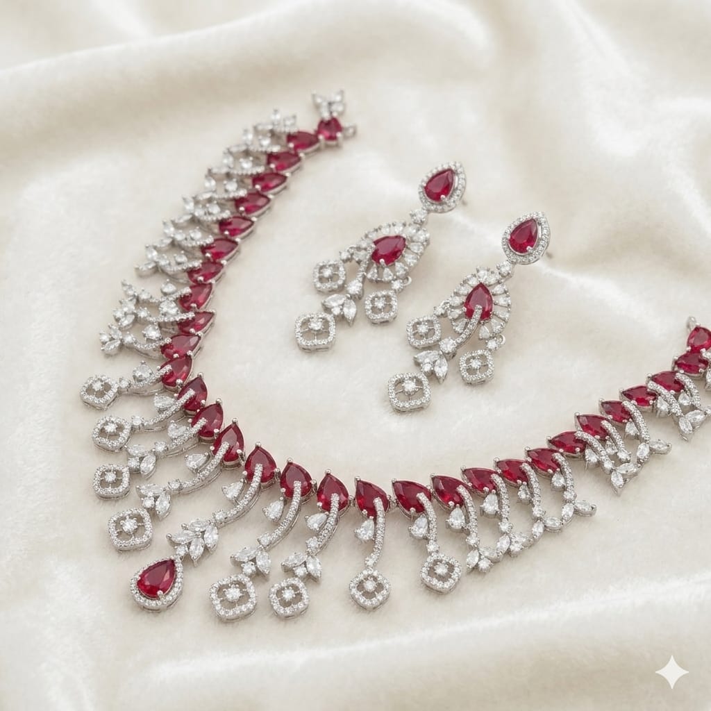 Frenz Presents American Dimonds Necklace Set