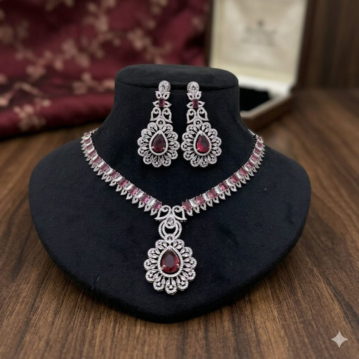 Sparkling Zirconia Necklace Set