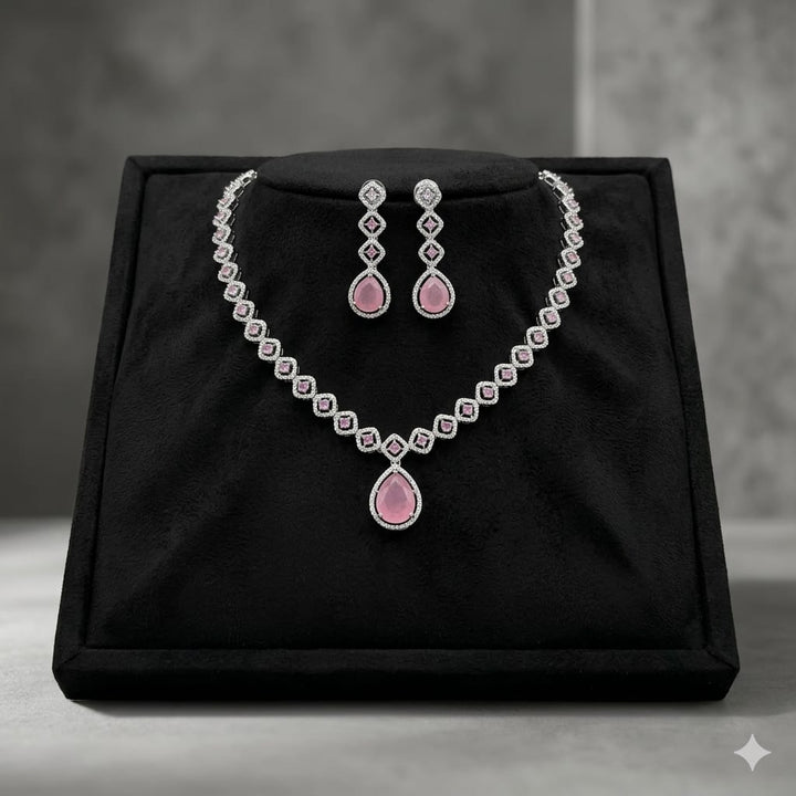 Peardrop Zircon Necklace Set