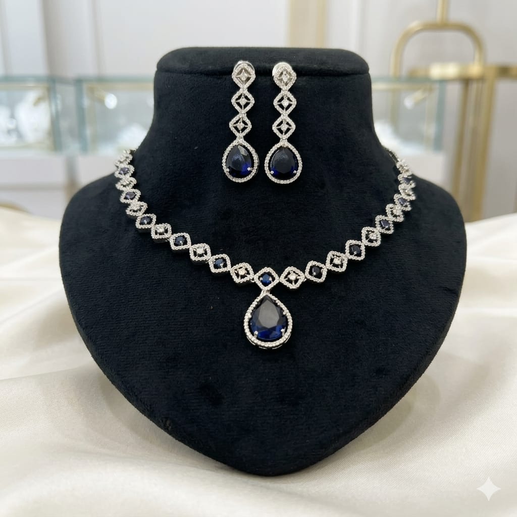Peardrop Zircon Necklace Set