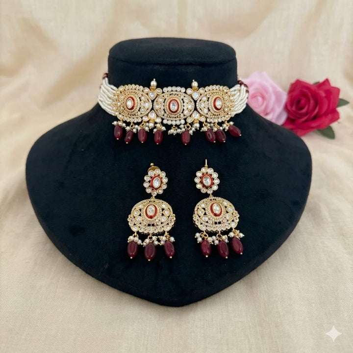 Traditional Kundan Polki Choker Set