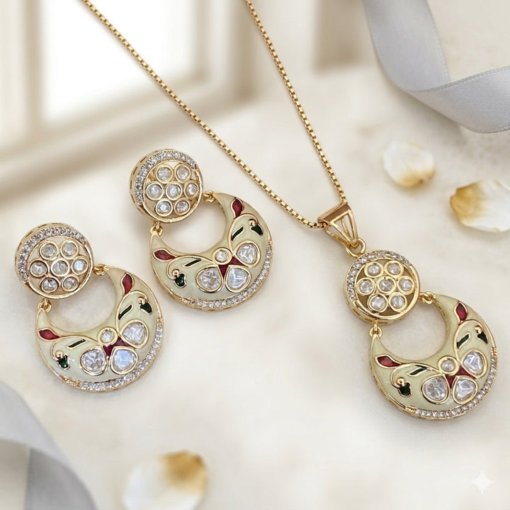 Meenakari Pendant Set