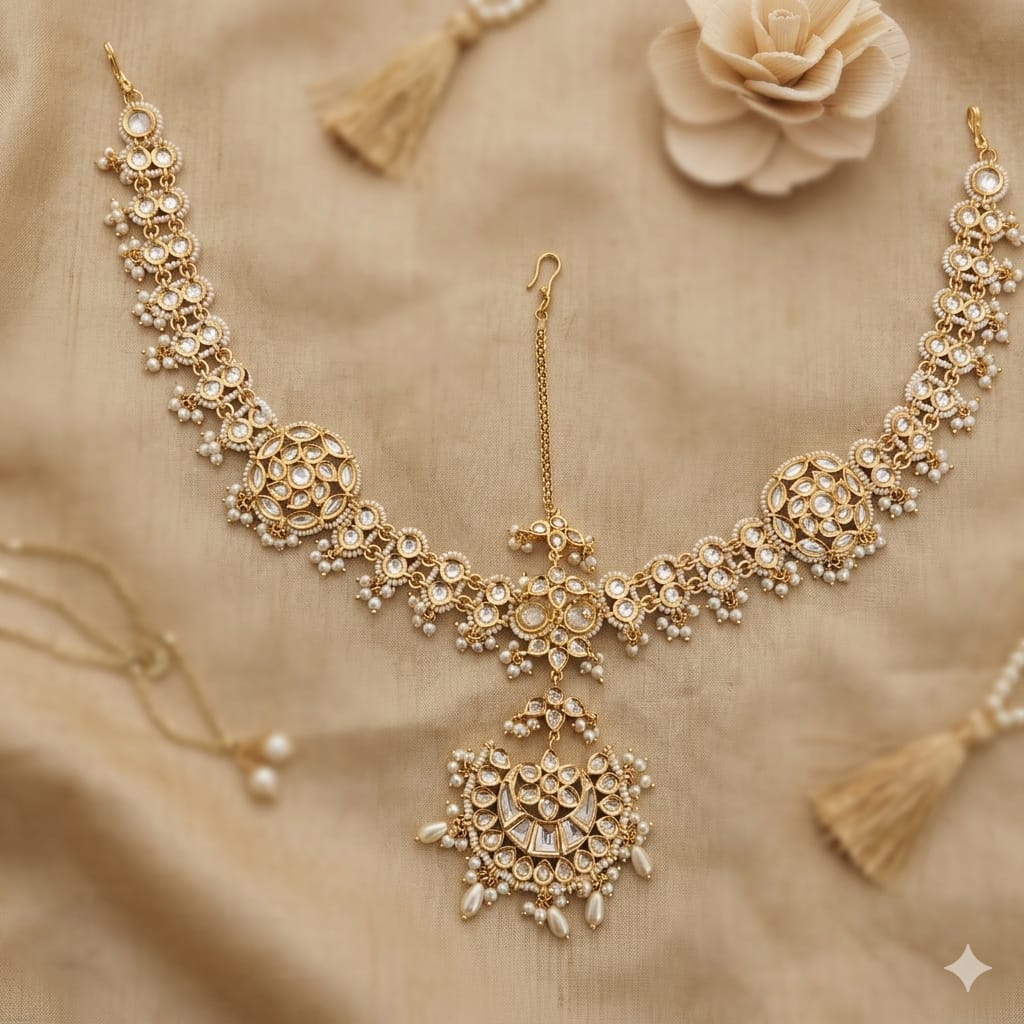 Exclusive Bridal Kundan Mathapatti